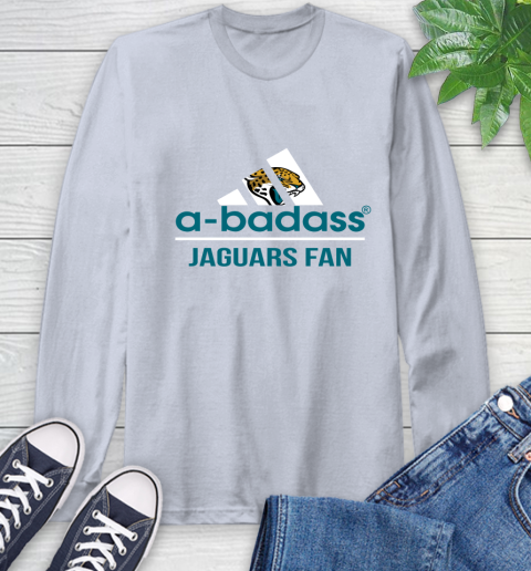 Jacksonville Jaguars NFL Football A Badass Adidas Adoring Fan Sports Long Sleeve T-Shirt 6