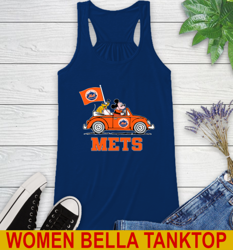 MLB Baseball New York Mets Pluto Mickey Driving Disney Shirt Racerback Tank 9