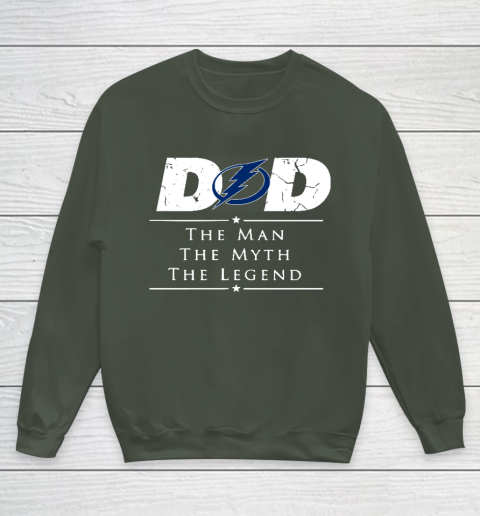 Tampa Bay Lightning NHL Ice Hockey Dad The Man The Myth The Legend Youth Sweatshirt 8