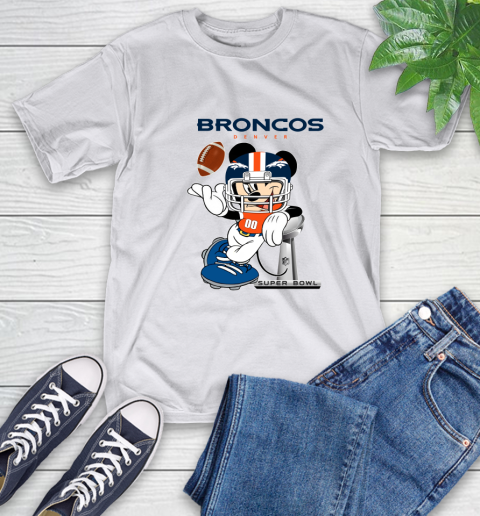 NFL Denver Broncos Mickey Mouse Disney Super Bowl Football T Shirt T-Shirt 12