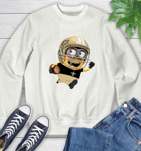 NFL New Orleans Saints Minions Disney Football Sports Sweatshirt