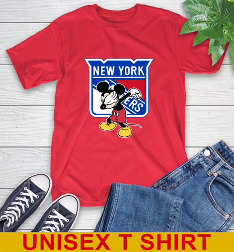 New York Rangers NHL Hockey Dabbing Mickey Disney Sports T-Shirt 10