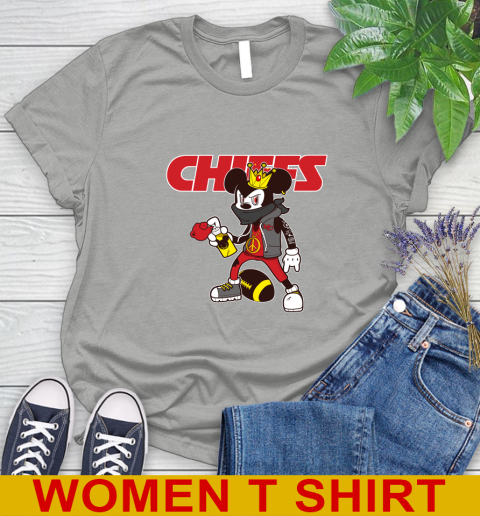 Kansas City Chiefs NFL Football Mickey Peace Sign Sports Women's T-Shirt 11