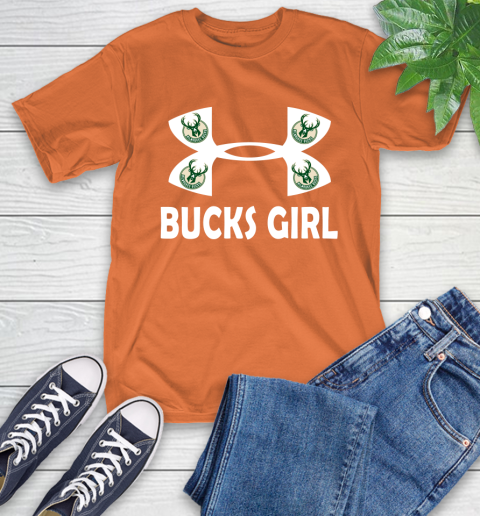 NBA Milwaukee Bucks Girl Under Armour Basketball Sports T-Shirt 4