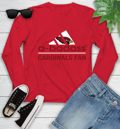 NFL A Badass Arizona Cardinals Fan Adidas Football Sports Youth Long Sleeve 11
