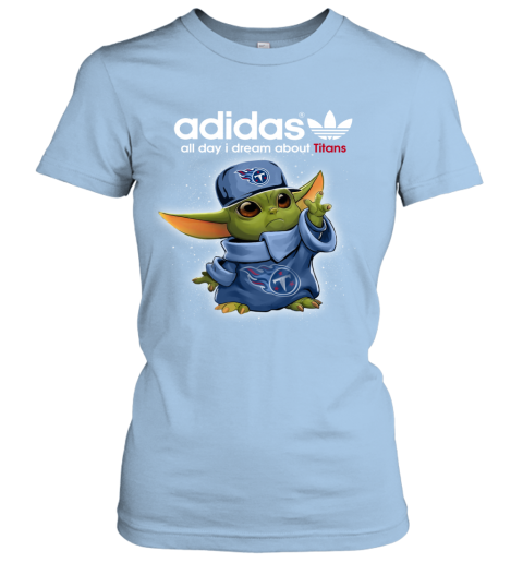 Baby Yoda Adidas All Day I Dream About Tennessee Titans uqo1 baby yoda adidas all day i dream about tennessee titans ladies t shirt 20 front light blue