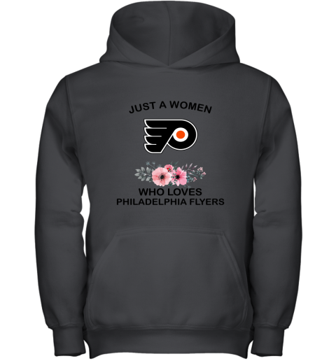 NHL Just A Woman Who Loves Philadelphia Flyers Hockey Sports Youth Hoodie