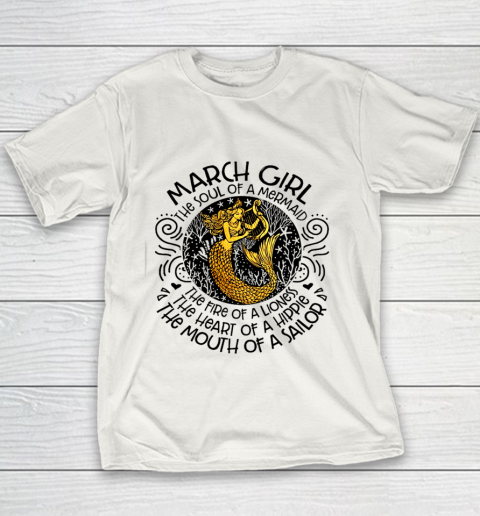 The Fire of a Lioness March Birthday Youth T-Shirt