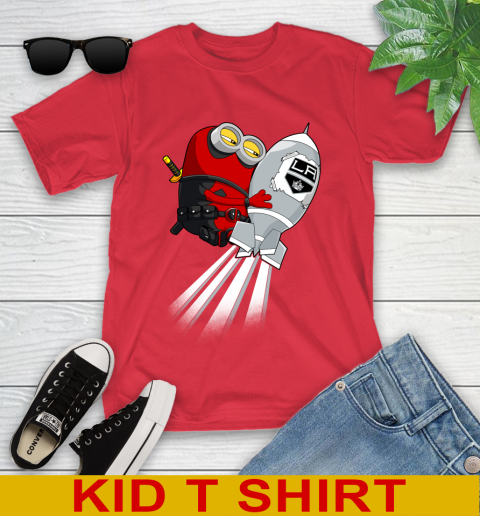NHL Hockey Los Angeles Kings Deadpool Minion Marvel Shirt Youth T-Shirt 11