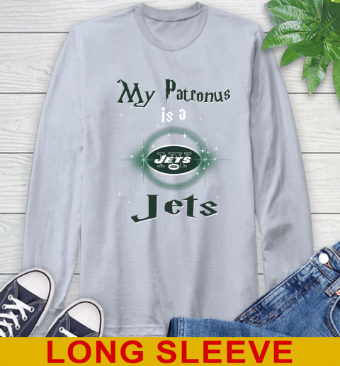 NFL Football Harry Potter My Patronus Is A New York Jets Long Sleeve T-Shirt 6