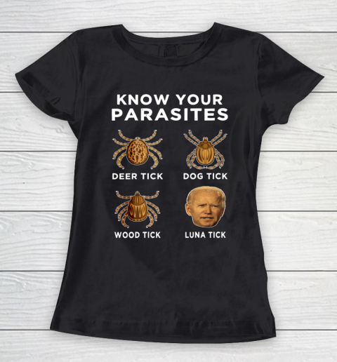 Know Your Parasites Funny Anti Joe Biden Women's T-Shirt