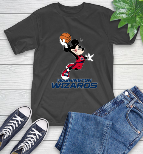 NBA Basketball Washington Wizards Cheerful Mickey Mouse Shirt T-Shirt