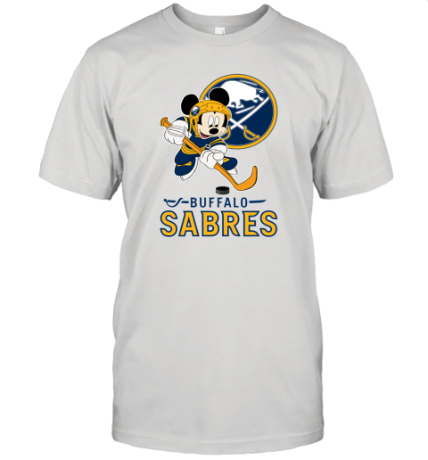 NHL Hockey Mickey Mouse Team Buffalo Sabres Unisex Jersey Tee