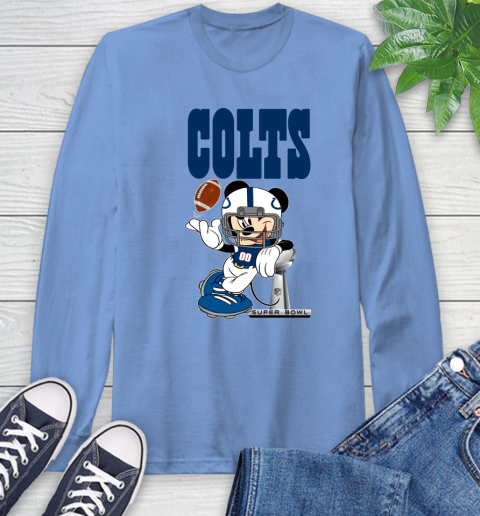 NFL Indianapolis Colts Mickey Mouse Disney Super Bowl Football T Shirt Long Sleeve T-Shirt 11