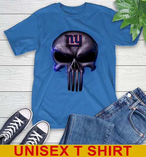 New York Giants NFL Football Punisher Skull Sports T-Shirt 11