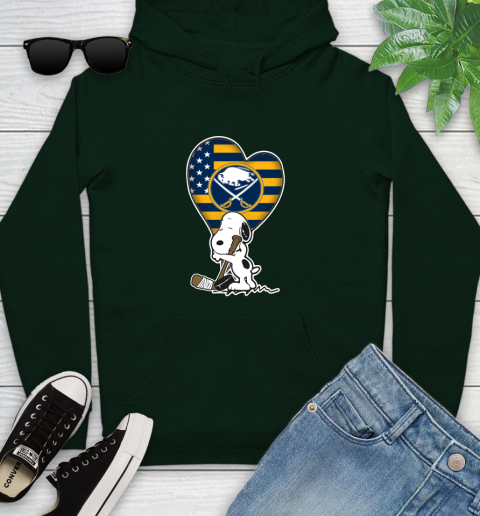Buffalo Sabres NHL Hockey The Peanuts Movie Adorable Snoopy Youth Hoodie 13