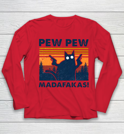 Cat Pew Pew Madafakas Vintage Youth Long Sleeve 7
