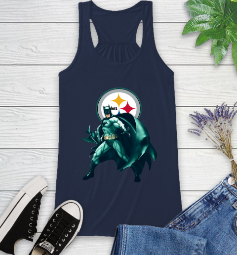 NFL Batman Football Sports Pittsburgh Steelers Racerback Tank 10