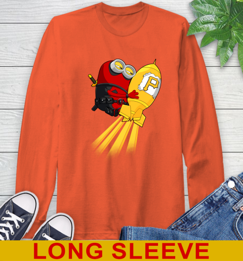 MLB Baseball Pittsburgh Pirates Deadpool Minion Marvel Shirt Long Sleeve T-Shirt 5 MLB Baseball Pittsburgh Pirates Deadpool Minion Marvel Shirt Long Sleeve T-Shirt - Image 5