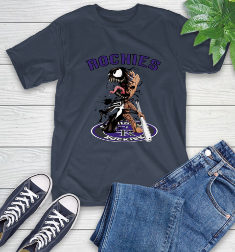 MLB Colorado Rockies Baseball Venom Groot Guardians Of The Galaxy T-Shirt 4