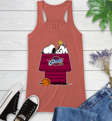 Cleveland Cavaliers NBA Basketball Snoopy Woodstock The Peanuts Movie Racerback Tank 4