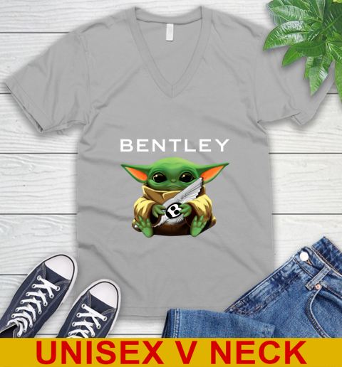 Star Wars Baby Yoda Hugs Bentley Car Shirt 49