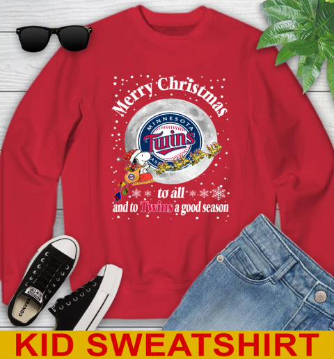 Minnesota Twins Merry Christmas To All And To Twins A Good Season MLB Baseball Sports Youth Sweatshirt 7