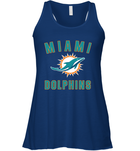 Miami Dolphins NFL Pro Line by Fanatics Branded Aqua Vintage Victory Racerback Tank