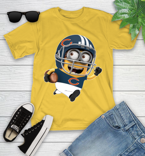 NFL Chicago Bears Minions Disney Football Sports Youth T-Shirt 8