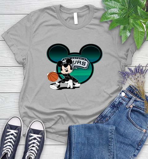 NBA San Antonio Spurs Mickey Mouse Disney Basketball Women's T-Shirt 5