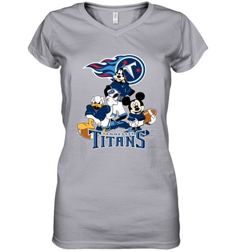 NFL Tennessee Titans Mickey Mouse Donald Duck Goofy Football T Shirt 29NZTv7YL8E women v neck t shirt 39 95 151514 front sport grey