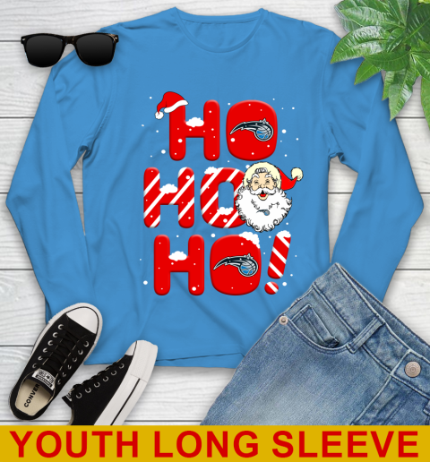 Orlando Magic NBA Basketball Ho Ho Ho Santa Claus Merry Christmas Shirt Youth Long Sleeve 8