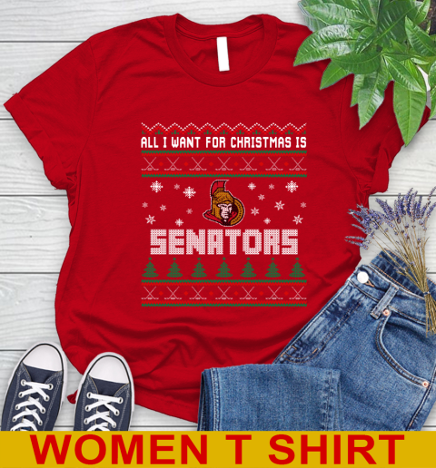 Ottawa Senators NHL Hockey All I Want For Christmas Is My Team Sports 95