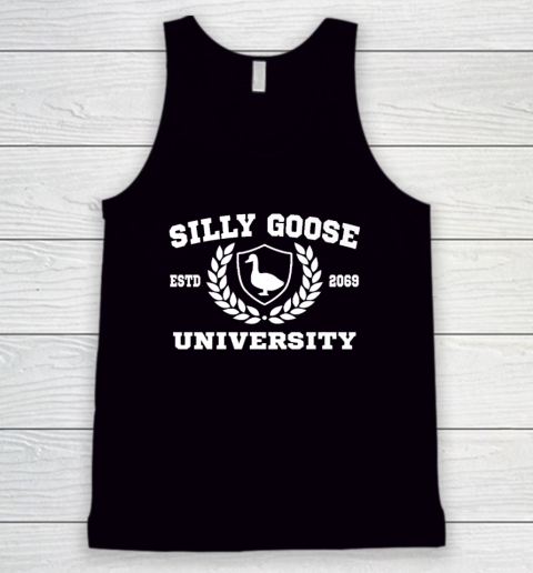Silly Goose University Funny Meme School Bird Tank Top