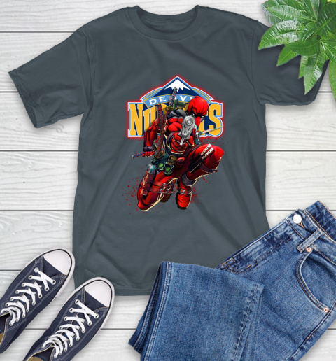 NBA Deadpool Marvel Comics Sports Basketball Denver Nuggets T-Shirt 9