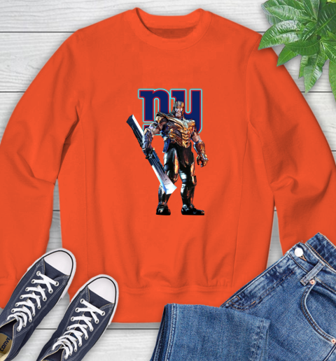 NFL Thanos Gauntlet Avengers Endgame Football New York Giants Sweatshirt 4