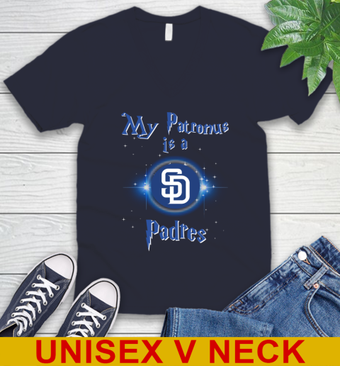MLB Baseball Harry Potter My Patronus Is A San Diego Padres V-Neck T-Shirt 2