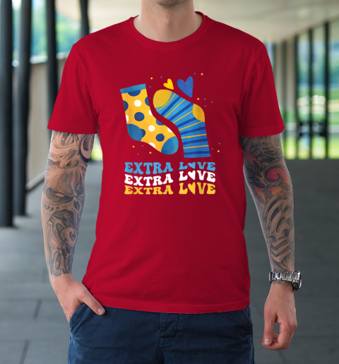 Extra Love National Down Syndrome Awareness Down T-Shirt 8