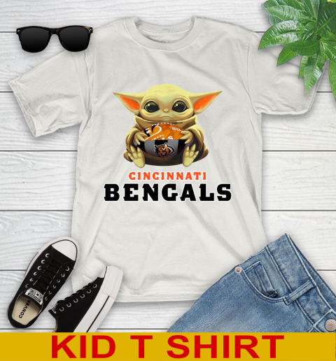 NFL Football Cincinnati Bengals Baby Yoda Star Wars Shirt Youth T-Shirt 12