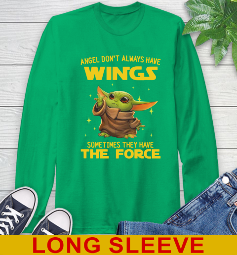 Baby Yoda Angel Don't Always Have Wings They Have The Force Shirt 62