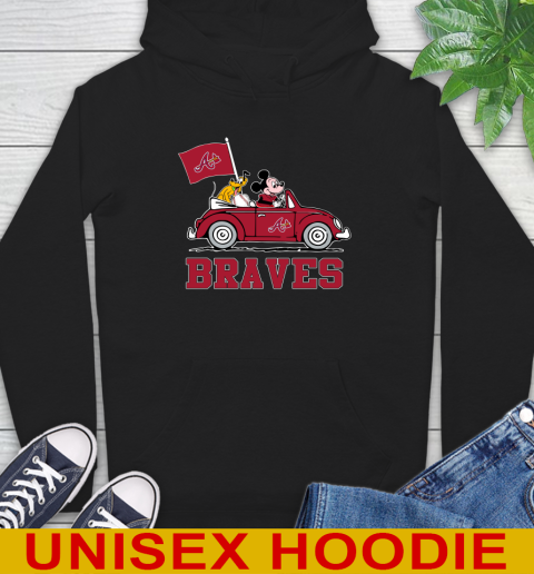 MLB Baseball Atlanta Braves Pluto Mickey Driving Disney Shirt Hoodie 2