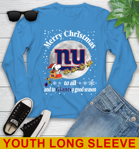 New York Giants Merry Christmas To All And To Giants A Good Season NFL Football Sports Youth Long Sleeve 8