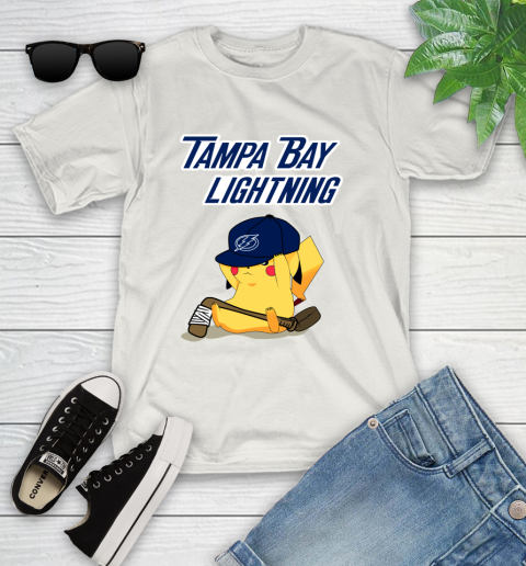 NHL Pikachu Hockey Sports Tampa Bay Lightning Youth T-Shirt 12