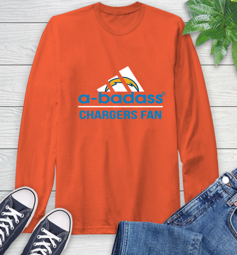 San Diego Chargers NFL Football A Badass Adidas Adoring Fan Sports Long Sleeve T-Shirt 4