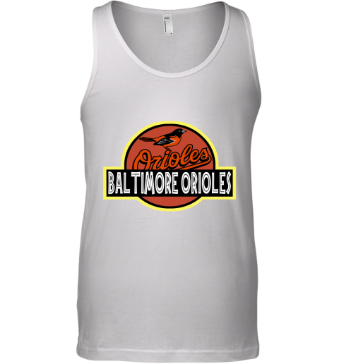 Baltimore Orioles Shirt Mens L Tank Baseball Sleeveless Crew Neck Gray