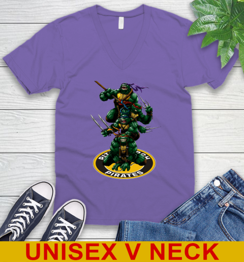 MLB Baseball Pittsburgh Pirates Teenage Mutant Ninja Turtles Shirt V-Neck T-Shirt 9