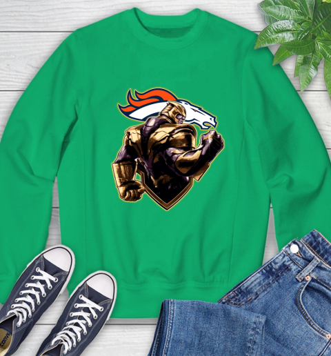 NFL Thanos Avengers Endgame Football Sports Denver Broncos Sweatshirt 6
