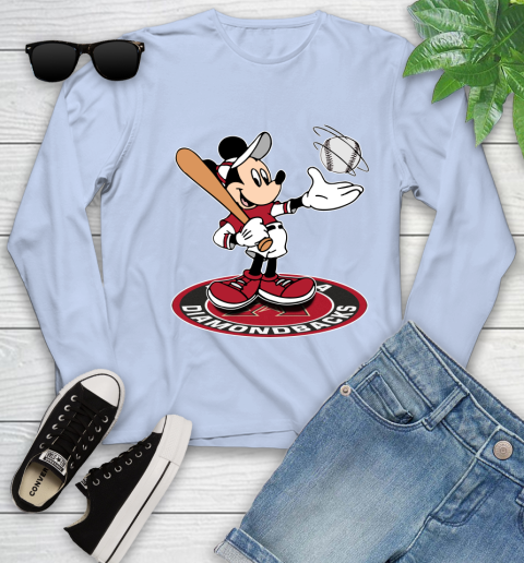 MLB Baseball Arizona Diamondbacks Cheerful Mickey Disney Shirt Youth Long Sleeve 9