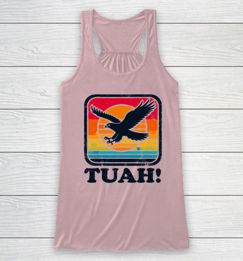 Funny Hawk Tuah Tush Camping Hiking Sarcastic Racerback Tank 4