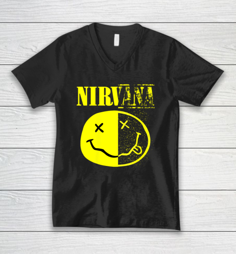 Nirvanas Smile Vintage V-Neck T-Shirt
